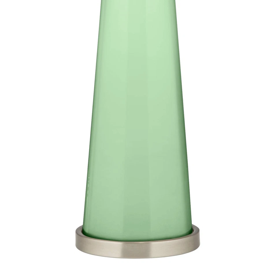 Lámpara de mesa Color Plus Peggy 29 3/4" con tallo de flor de vidrio verde Foto 3 de 4