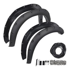 4PCS Riveted Fender Flares for Dodge Ram 1500 2019 2022 Matte Black Not Dually