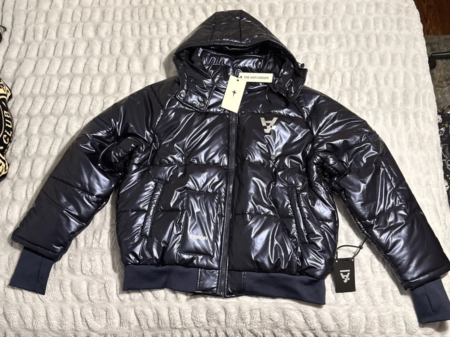 The Anti Order Anti Joy Tech Puffer Jacket Black Heavyweight Oversized 2XL - NEW - product detail image 1