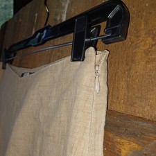 Classy Flat Front, Talbots Irish Linen, Tan Pants, 100 Linen, Size 2, Side Zip