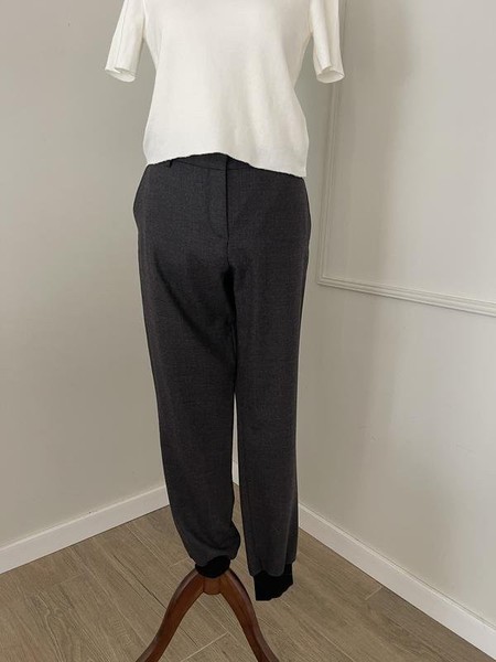 Women Fabiana Filippi Trousers Grey Wool 38 / M /