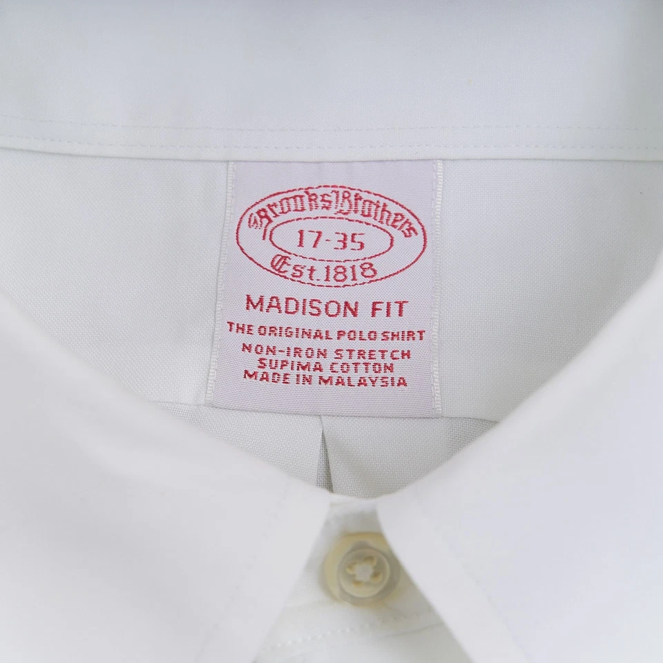 Camisa de lino Brooks Brothers para hombre L blanca abotonada lino irlandés Foto 4 de 4