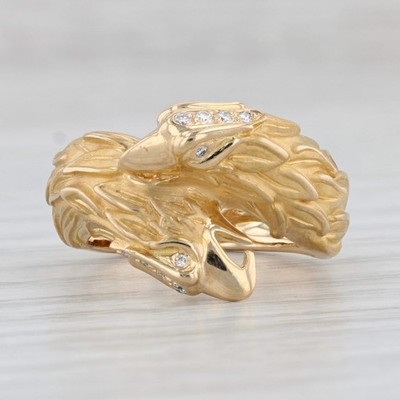 Carrera Y Carrera Diamond Eagle Ring 18k Yellow Gold Size 5 Bypass