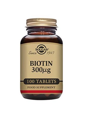 Solgar Biotin 100 Count Supports Healthy Skin Hair Nails Non GMO Vegan Dietary