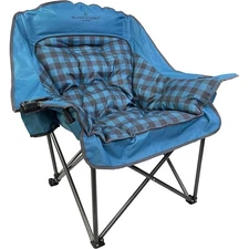 Oversized Outdoor Folding Chair Camp Chair Heavy Duty Portable W/ Cup Holders US