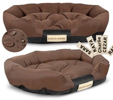 Panier pour chien 75x50 cm personnalisé imperméable marron