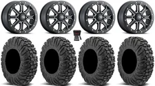 ITP Inertia Beadlock 14" Wheels Bk +40mm 28" MotoVator Tires Textron Wildcat XX