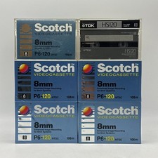 Lot of 4 Scotch NEW 8 1991 Videocassettes 8mm P6-120 Tapes  2 Used Tapes
