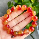 12mm Natural watermelon Tourmaline Crystal Women Beads Bracelet AAA