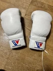 Winning Boxing Gloves 14oz White Lace Up String type Used Genuine Made in JAPAN