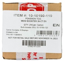 Pokemon ME02 PHANTASMAL FLAMES Booster 6-Box Case FACTORY SEALED 