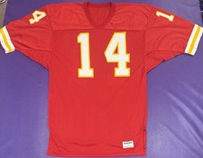 Authentic Kansas City Chiefs #14 Vintage 1970’s NFL On-Field Sand Knit Jersey 44