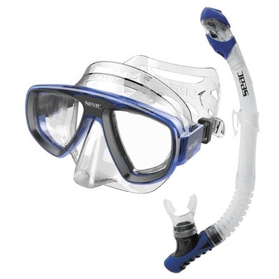 SEAC Set Bis Extreme Dry, Scuba Diving Mask and Snorkel with Dry Top System and 