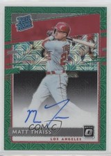 2020 Panini Donruss Optic Green Mojo Prizm 40/99 Matt Thaiss #RRS-MT Auto 2a9