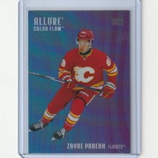 Zayne Parekh Rookie Blue-Purple Color Flow 2025-26 Allure Hockey Flames Card