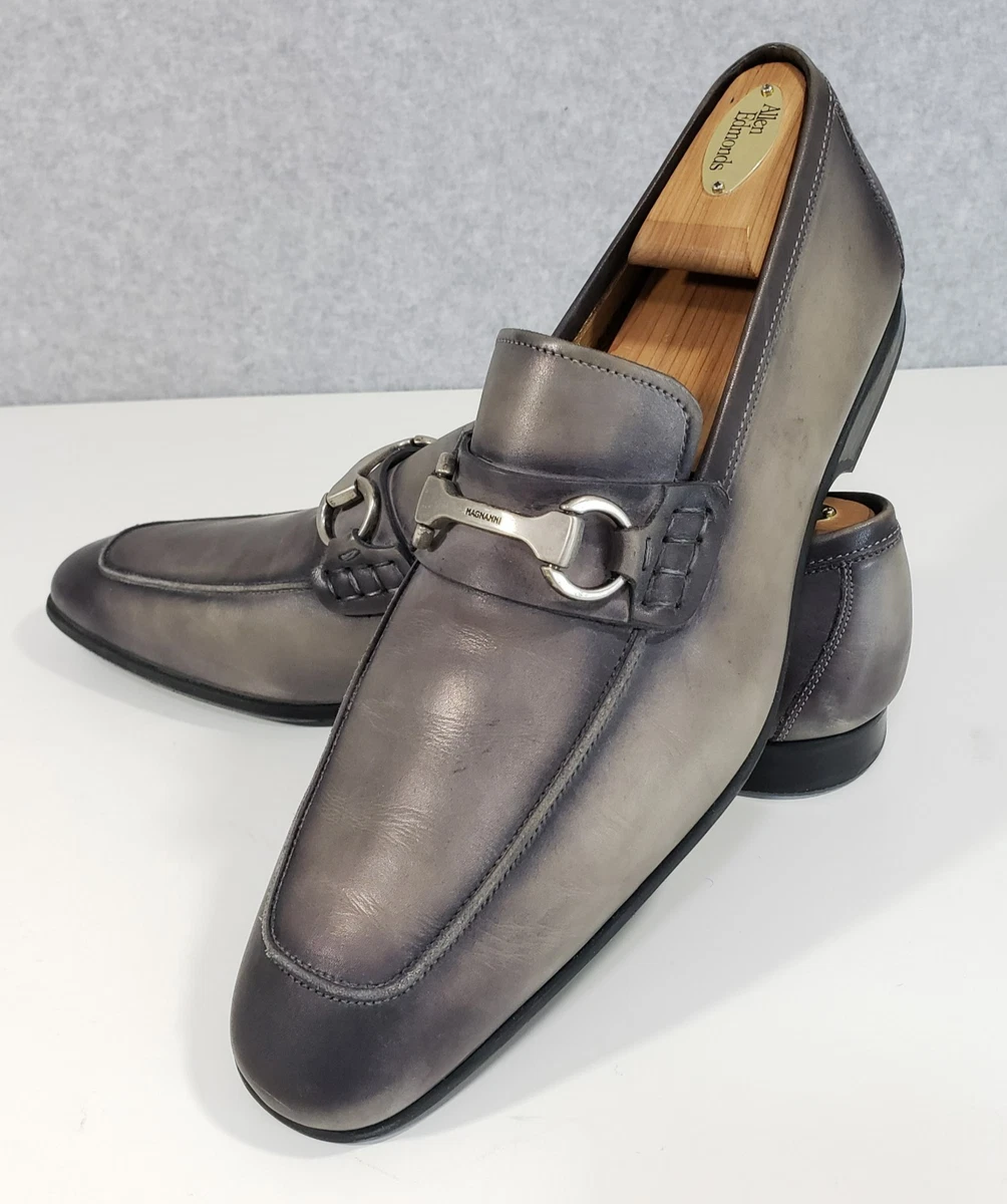 Magnanni Leather Upper Gray Dress Shoes for Men for sale | eBay display picture 3