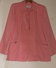 Saks Fifth Avenue Pink Folio Collection Jacket 100% Tencel Size 12 Made In USA