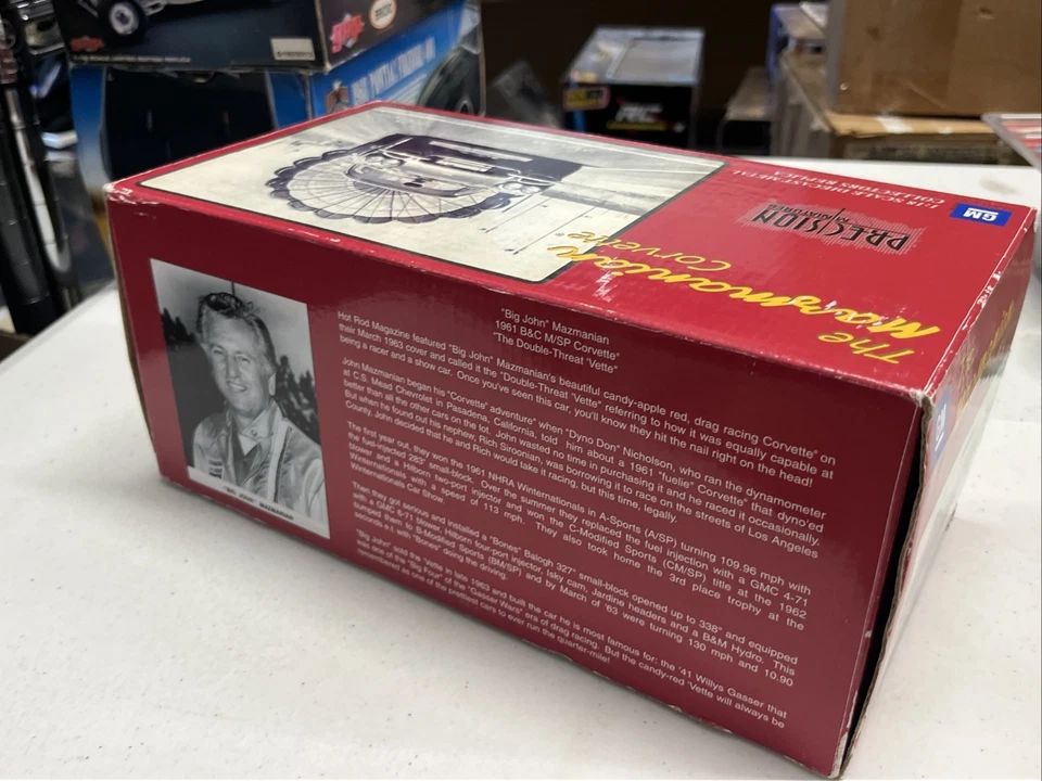 PRECISION MINIATURES 1961 CORVETTE THE MAZMANIAN DRAG CAR DIECAST!! NEW IN BOX! - Image 3 of 4