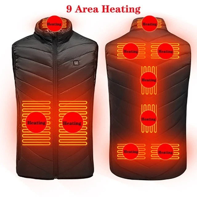 Heated Vest USB Electric Heating Vest Men Women Winter Warm Jacket Washable - product detail image 3