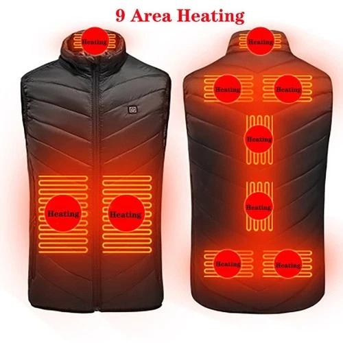 Heated Vest USB Electric Heating Vest Men Women Winter Warm Jacket Washable image 3