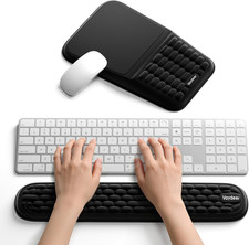 2-In-1 Keyboard  Mouse Wrist Rest Set   Ergonomic Pain-Relief Support, Memory F
