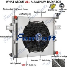 Fit 99-2005 Jeep Grand Cherokee Wj Wg 4.7l V8 4-row Aluminum Radiator+shroud Fan