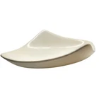 Hull Pottery Mid-Century Modern F48 Off White Ceramic Dish Vtg Decor