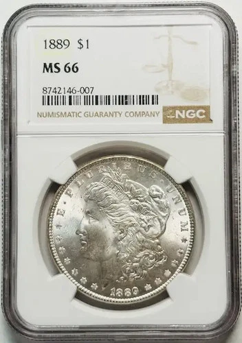 1889 Morgan Silver Dollar NGC MS-66