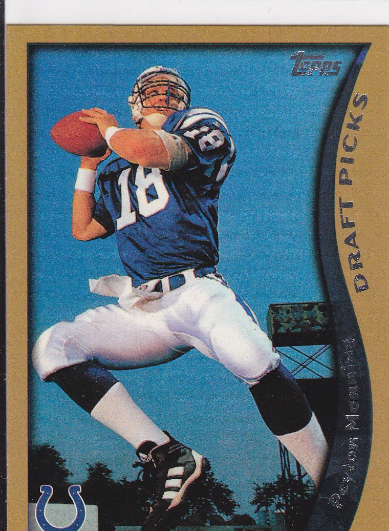 Peyton Manning RC FOOTBALL RP ROOKIE CARD Topps DRAFT PICKS Colts 