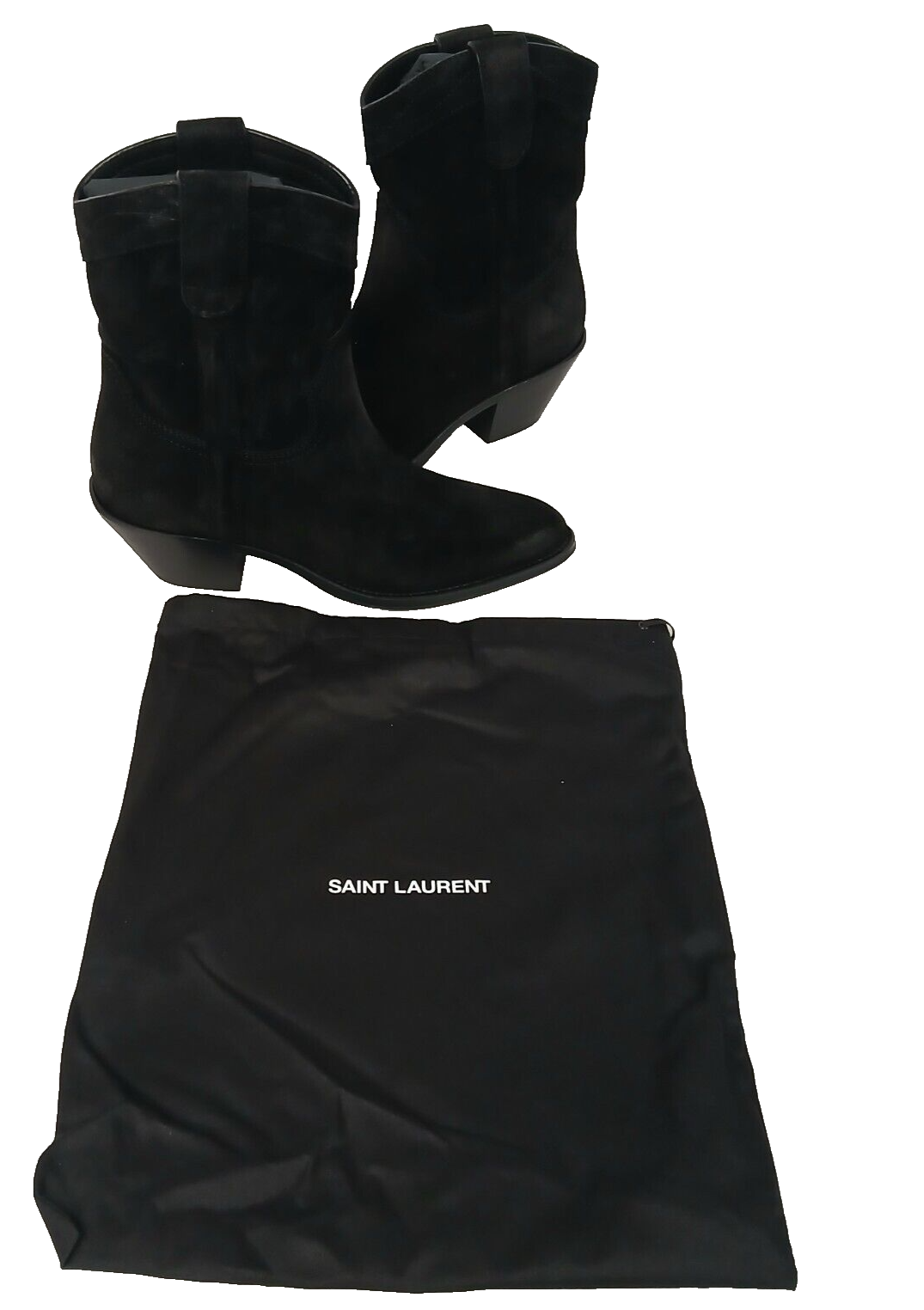 Stivali Saint Laurent YSL Vitello Hallem Wax da uomo Eastwood 45 TAGLIA EU:41