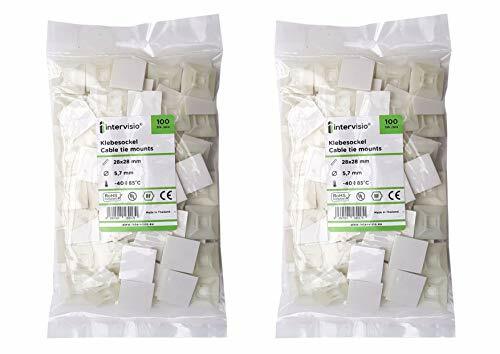 intervisio Supporto Autoadesive per Fascette Stringicavo Bianco, Tasseli (S2N)