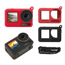 For OSMO ACTION 3 Camera Silicone Protective Cover Case Shockproof with lanyard