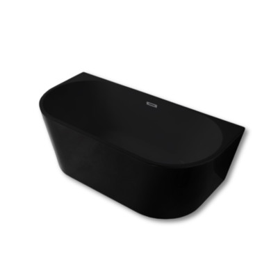 BRAIDER RESTIA CLASSIC Freistehende Badewanne Vorwand Acryl Schwarz 170 x 75 cm