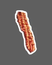 Bacon Sticker Crispy Skillet Waterproof Food Breakfast Gift NEW