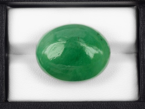 RUSSIA Smeraldo 48,28 Cts Foglia Naturale Verde Ovale - Foto 2 di 9