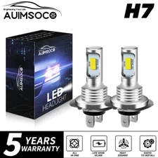 H7 LED Headlight Bulbs Conversion Kit High Low Beam 8000K Super White Bright