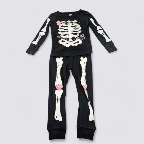 Carter's Halloween Glow in Dark Skeleton 2-Piece PJs Pajama Set Size 3T/3A - Picture 1 of 4