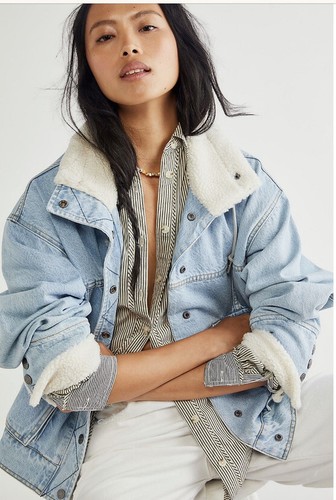 Ariel Denim Bomber Jacket 