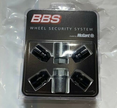 BBS Locknut Wheel Security System Black M12x1.5 Part No. PLNM15C