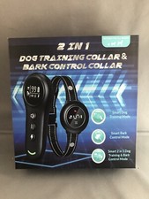 2 In 1 Dog Training Collar Bark Control Collar IP67 Waterproof Rechargeable...