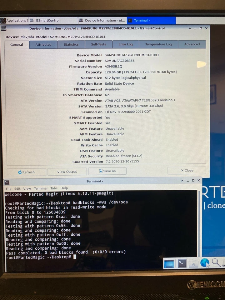 Lenovo Samsung 128GB Internal 2.5" (MZ7PA128HMCD-010) SSD - Image 2 of 4