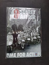 Secret Affair Time For Action Metal Sign Mod Revival Band Music Ska FREE P&P
