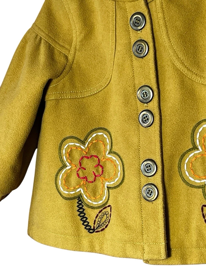 Abrigo Guisante Bordado Forrado con Capucha Talla 18-24 Meses SIGUIENTE Marca Mostaza Foto 3 de 4