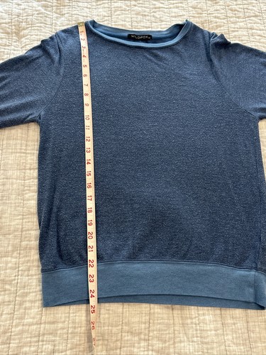 Wildfox Sweatshirt Thin Blue Xs Faded Casual - Picture 2 of 5