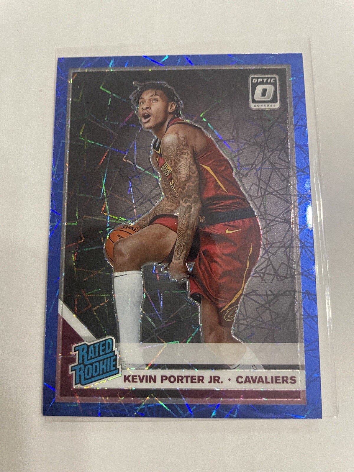 Kevin Porter Jr Donruss Optic 2019-20 RC Rated Rookie Blue Velocity prizm #179