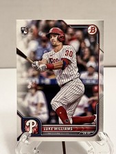 Luke Williams 2022 Bowman Baseball RC Rookie Card  No. 11 Philadelphia Phillies
