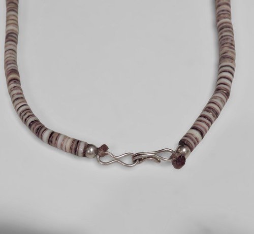 Vintage Handmade Heishi with 7 Turquoise Nuggets Necklace 18” - Picture 5 of 9