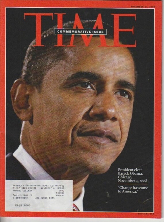 Time commemorative Issue President elect Barack Obama November 17