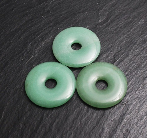 Edelstein Donuts A-L 20 30 40 50 mm für Lederband Kette Pi Scheibe Steinschatz - Bild 73 von 273
