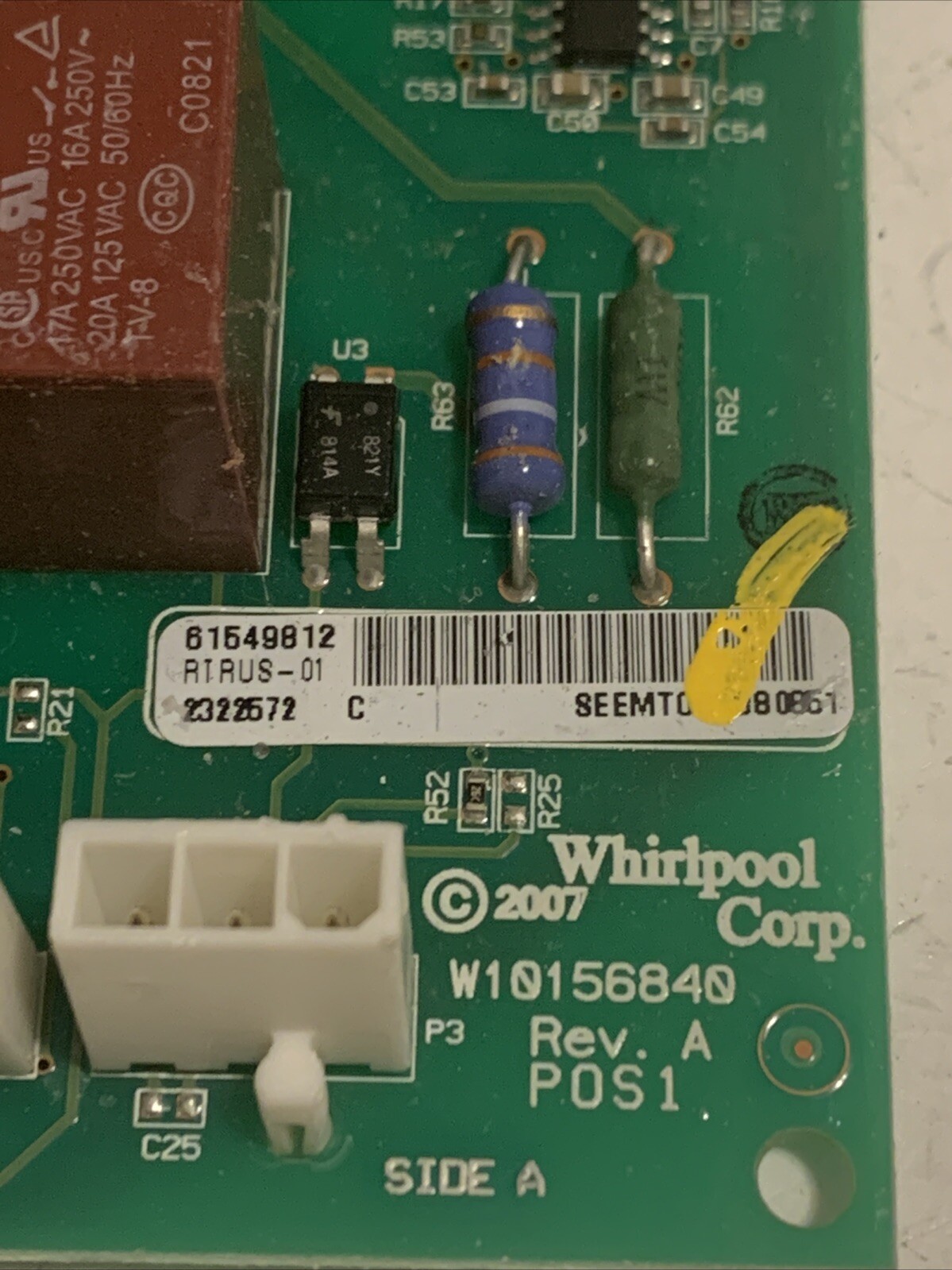 WHIRLPOOL MAIN PCB REFRIGERATOR BOARD 61549812 2322572 | #220